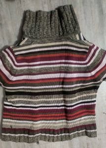 Striped Zip-Up Sweater
