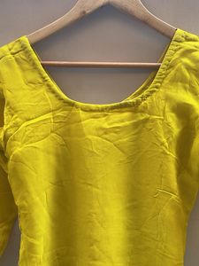 Yellow Embroidered Kurta