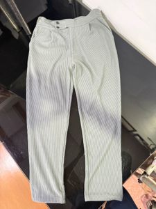 Men’s Ribbed Knit Trouser – Light Grey