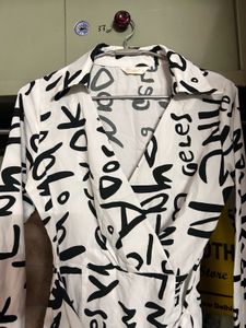 Stylish Printed Mini Shirt wrap Dress