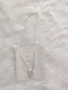 925 Silver Letter 'p' Pendant With Chain