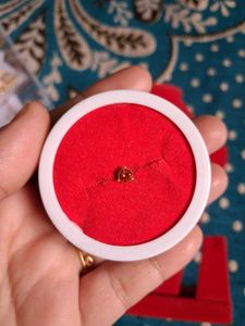 beautiful orange color nosepin  gold