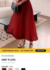 Elegant Red Velvet Gown