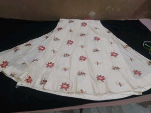 Elegant White Embroidered Lehenga Choli