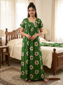 Green Floral Nightgown