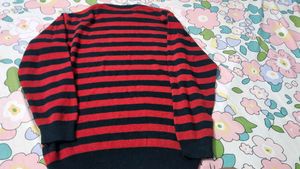Classic Red & Black Striped Sweater