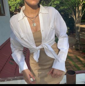 Solid white classic shirt