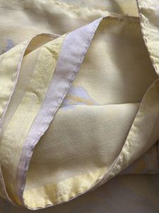 Vintage Yellow Floral Sheer saree