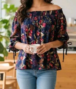 Floral Top (Off-shoulder)