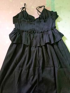 Chic Black Ruffle Dress