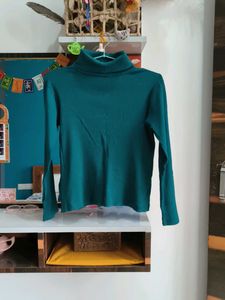 Teal Turtleneck Long Sleeve Top