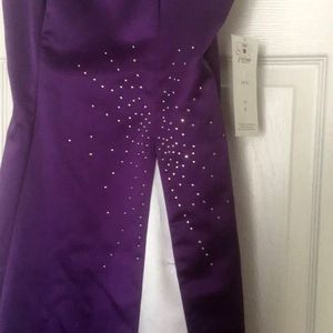 y2k vintage rhinestone Purple Gown