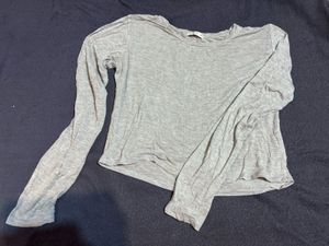 Cotton:On long-sleeved  crewneck crop t-shirt