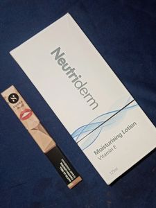 Neutriderm Moisturising Lotion & SUGAR Cosmetics Crayon Lipstick