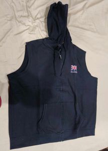 Men's Sleeveless Zip-Up Hoodie Plus Size