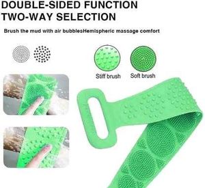 Silicone Body Scrubber for Bath Green Color