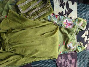 Olive Green Kurta Sarara Set 🥳Diwali sale