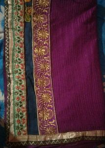 Beautiful purpal Saree