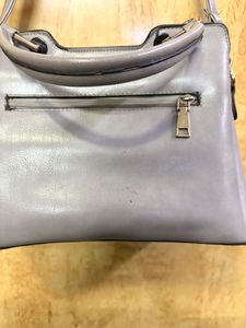 grey Handbag with Heart Charms