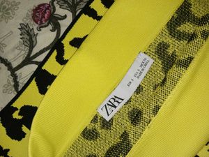Yellow Leopard Print Mini Skirt