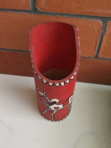 Hand-Painted Wooden Holder with Horse Motif