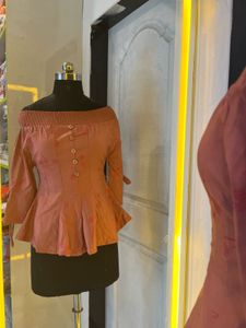 Off-Shoulder Peplum Top