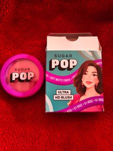 SUGAR POP Ultra HD Blush 01 Rose - 10 gms - Richly