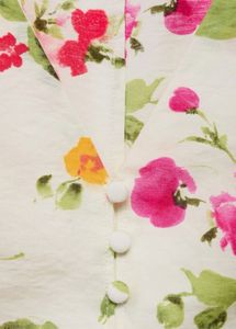 MANGO Floral Fitted Top Size S
