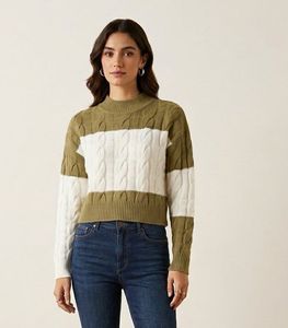 Chunky Knit Colorblock Sweater
