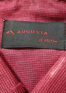 Men's Burgundy Button-Down Shirt