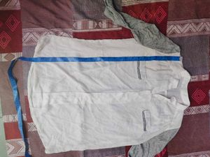 Chic White &amp; Grey Long Sleeve Top