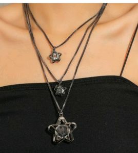 Three Layer Diamond Oxidized Necklace
