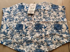 Blue Floral Print Top