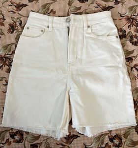 White Denim Shorts