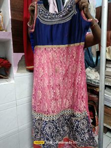 Beautiful Pink and Blue Kurta Set