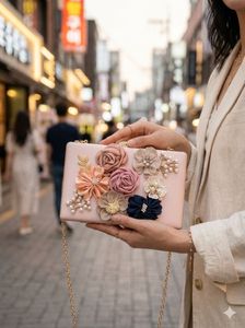Floral Embellished Clutch Bag