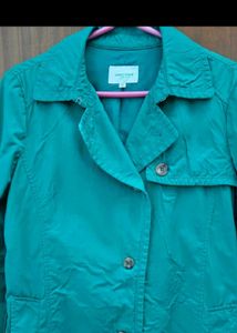 CROCODILE Green Trench Coat