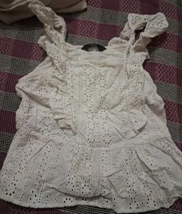 Chic White Broderie Anglaise Top