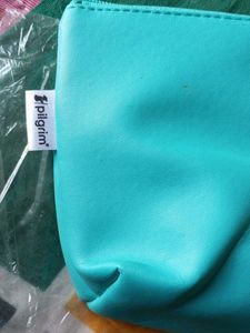 Pilgrim Teal Pouch with "With Love"