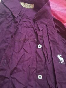 Burgundy Button-Down Shirt new