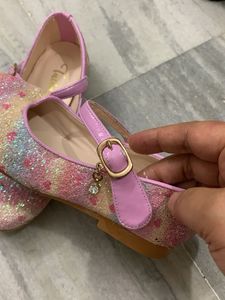 Sparkly Heart Ballet Flats