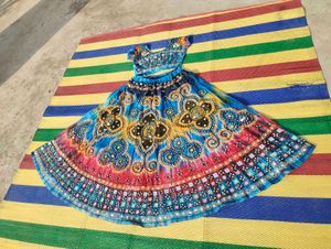embroidery ghagra set with blouse