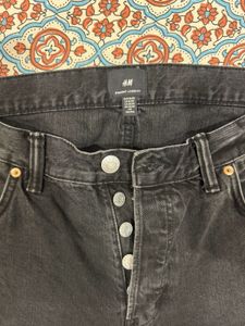 H&M charcoal grey straight fit denim (Size 36)