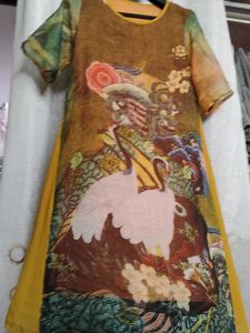 Unique Crane Print Ethnic kurty