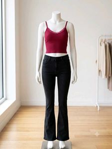 Y2K Lace Trim Cami Top