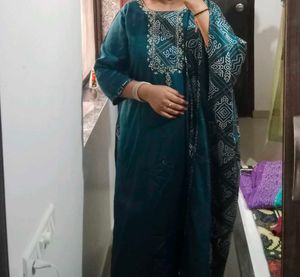 Beautiful Teal Kurta Set with Dupatta