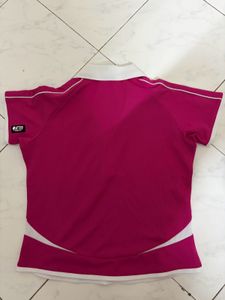 Authentic Japanese Pink Crop Jersey Style Top