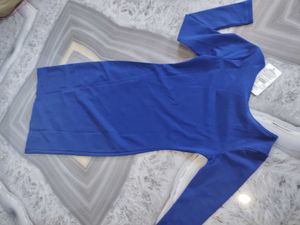 Electric Blue Long Sleeve Maxi Dress