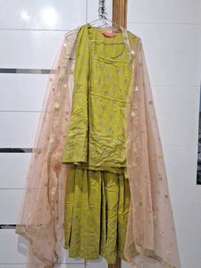 Green Kurta Set with Dupatta