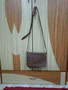 Vintage Embossed Leather Crossbody Bag